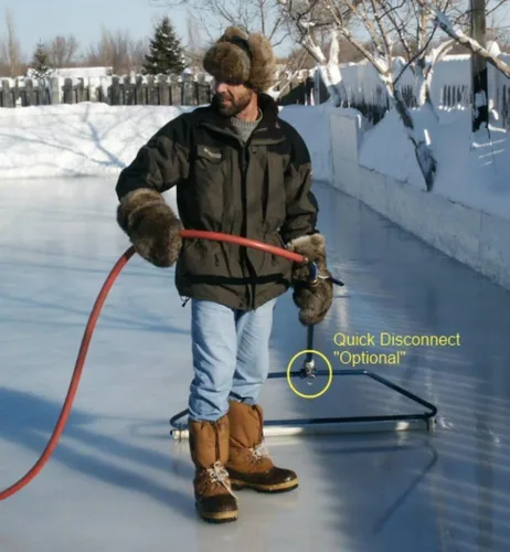 Vista 2 de Water Land & Home Pista de patinaje sobre hielo en el patio trasero Resurfacer Pond Skating Master Peluquero suave portátil