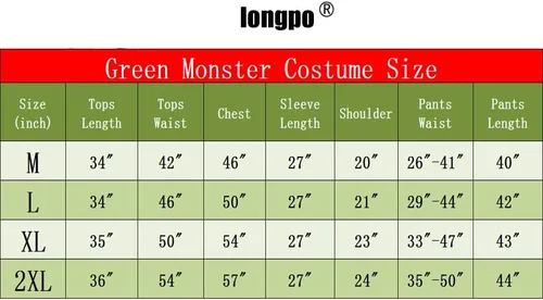 Vista 6 de Christmas Santa Claus Costume Green Furry Monster Suits Outfit Santa Coat Cosplay Mask Halloween Christmas Costumes for Men