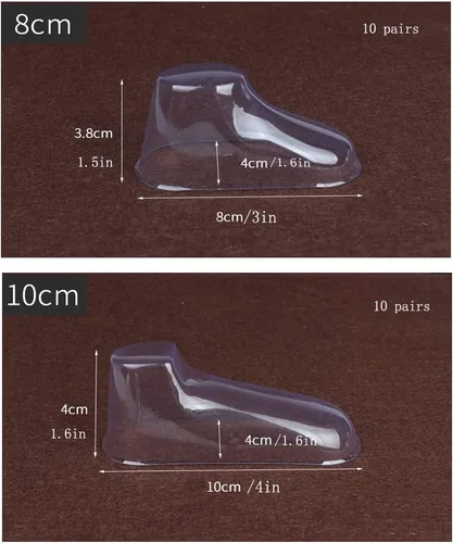Vista 5 de Pantalla de pies de bebé de plástico transparente Modelo de pie de bebé Formas de zapatos Escaparate de árboles para zapatos Calcetines Botines