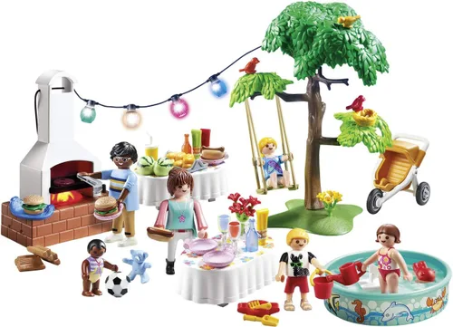 Vista 3 de PLAYMOBIL Conjunto de construcción de fiesta de inauguración de la casa