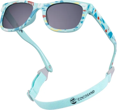 Vista 20 de COCOSAND Flexible Polarized Baby Sunglasses with Strap Beige