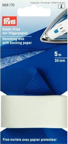Vista 6 de Prym Tejido de dobladillo 0.787 in w. Papel de respaldo blanco