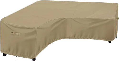 Vista 30 de OutdoorLines Funda seccional curvada impermeable para exteriores, resistente a los rayos UV, resistente al viento, para terraza, césped y patio