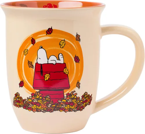 Vista 21 de Silver Buffalo Peanuts Featuring Snoopy Racing Team Finish Line 3D Sculpted Handle Ceramic Mug, 20 Ounces