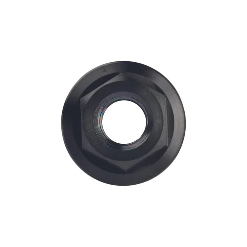 Vista 7 de Tuercas hexagonales Titanium DIN6923 (paso M5 0.03 in, negro) M5 M6 M8 M10 M12 M14 M16 para bicicletas, motocicletas, coches, paquete de 6