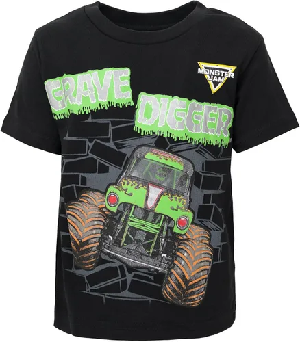 Vista 3 de Monster Jam Conjunto de camiseta y pantalones cortos para niños pequeños y grandes