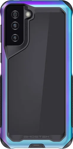 Vista 193 de Ghostek Atomic - Funda delgada para Galaxy Z Flip 4, parte trasera de aramida con parachoques de aluminio rojo, funda protectora de doble capa a