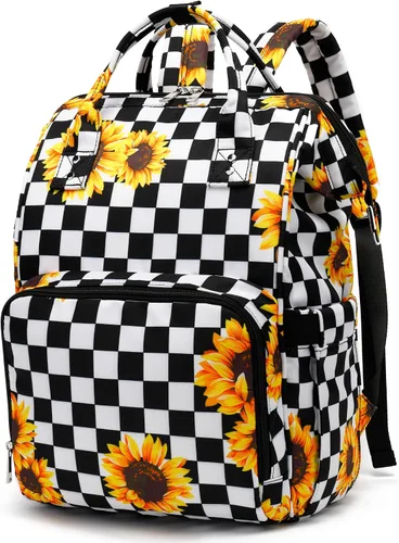 Vista 8 de Mochila de mariposa para laptop para mujeres y hombres, mochila escolar universitaria de 15.6 pulgadas para trabajo, escuela, viajes, negocios