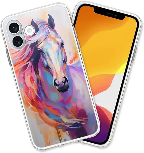 Vista 15 de Diseño para iPhone 14 Pro Max, diseño de acuarela de perros, collage de Pug para iPhone, protección a prueba de golpes, funda transparente de TPU