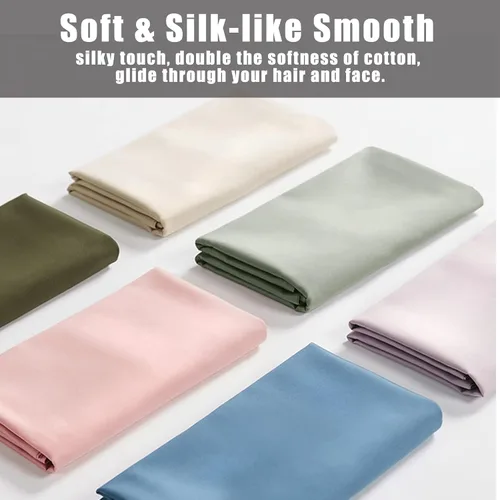 Vista 7 de Fundas de almohada tamaño estándar paquete de 2, fundas de almohada de rayón de bambú refrescantes con cierre de sobre, fundas de almohada frescas