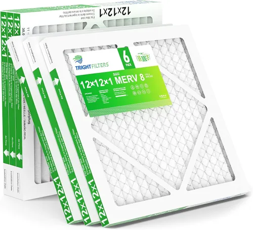 Vista 19 de TRIGHTFILTERS - 6 filtros de aire de 10x10x1, filtros plisados MERV 8 duraderos para hogar HVAC AC, filtros de aire acondicionado compactos