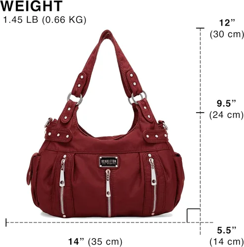 Vista 3 de Scarleton Bolso de mano para mujer, monederos para mujer, bolsos de hombro para mujer, H1292