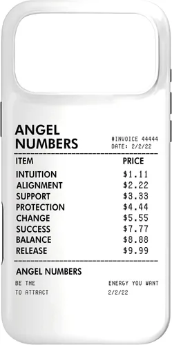 Vista 22 de Angel Numbers Receipt 111 222 333 444 - Funda de numerología espiritual para iPhone 17