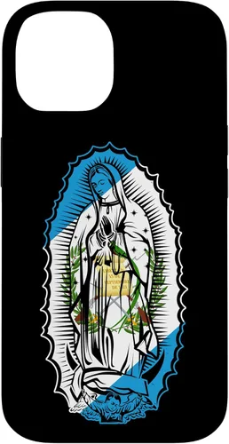 Vista 4 de Funda para iPhone 16 Virgen de Guadalupe con bandera de Guatemala