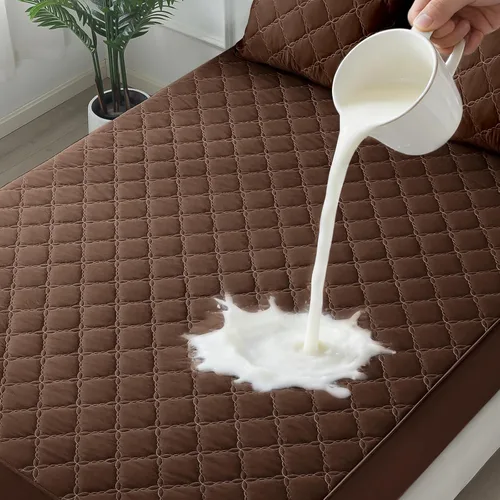 Vista 2 de Protector de colchón impermeable – Protector de colchón tamaño King silencioso y estilo de sábana bajera Protección completa de cama para niños