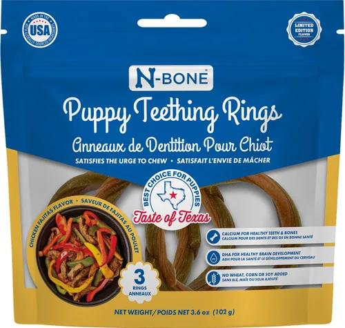 Vista 26 de N-Bone Anillos de dentición para cachorros, sabor a mantequilla de maní, masticables naturales para la dentición y golosinas para masticar, ayuda a