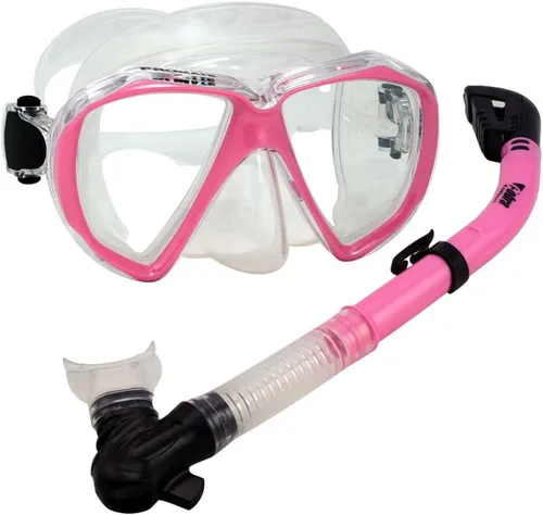 Vista 4 de PROMATE Snorkel Buceo Buceo Seco Máscara de Snorkel Deluxe Gear Set/ SCS0031