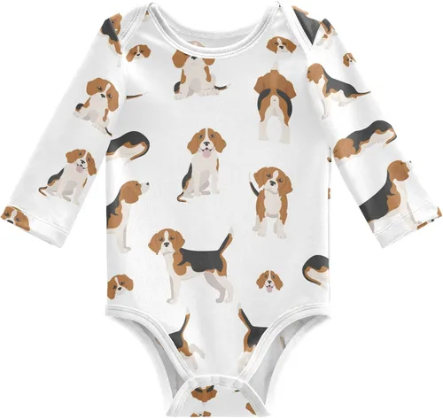 Vista 36 de vvfelixl Body de bebé negro Pug blanco manga larga algodón ropa de bebé para niños niñas 0-24 meses Multi1