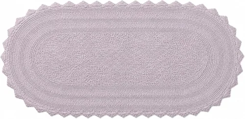 Vista 14 de Royal Blaze Tapete de baño de algodón rojo, reversible, pequeño ovalado de 18 x 26 pulgadas, lavable y decorativo