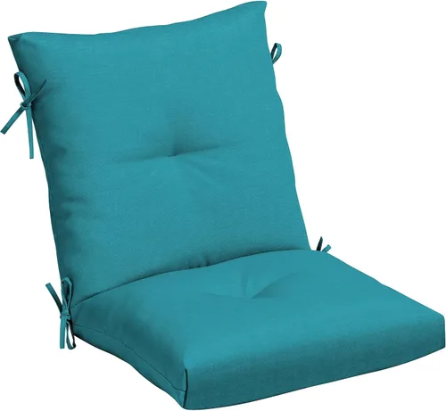 Vista 12 de Arden Selections Cojín de Silla de Comedor Exterior de Felpa Moderna con Mechones y Relleno Blowfill, 21 x 40 pulgadas, Repelente al Agua