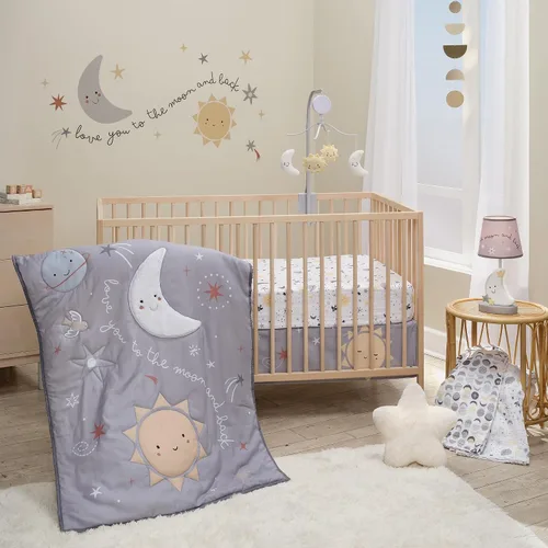 Vista 6 de Bedtime Originals Little Star Celestial Moon - Lámpara de guardería con pantalla y bombilla