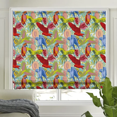 Vista 18 de LETAU Persianas romanas opacas sin cordón, sin cordón, hechas a pedido, con forro de flores, persianas para ventanas, puertas, puertas francesas
