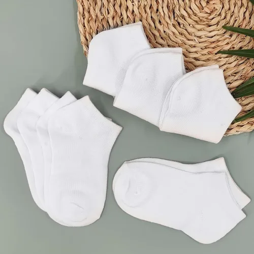 Vista 4 de Duufin 12 pares de calcetines deportivos para niños pequeños, calcetines atléticos de corte bajo, calcetines de media amortiguación para niños