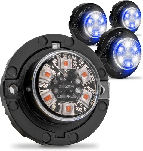 Vista 25 de Lamphus SnakeEye III - Luz estroboscópica de posición oculta [SAE Clase 1] [IP67 Impermeable] [72 Modos de flash] [Función TBT] Luces de advertencia