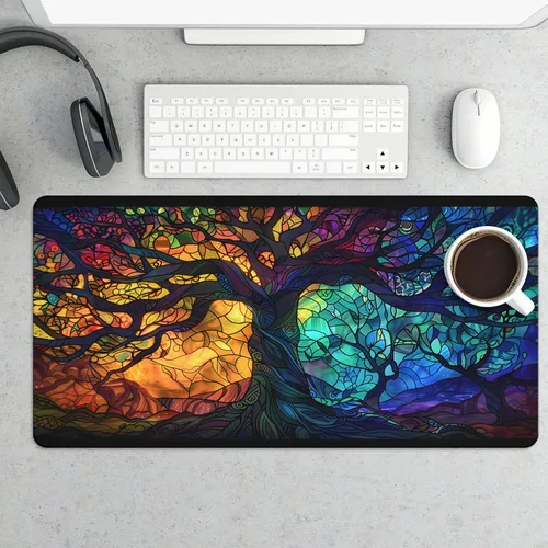 Vista 32 de Large Mouse Pad Beach Flamingos Palm Trees Rubber Base Keyboard Long Gaming Mouse pad Desk Mat Waterproof Non-Slip Protector Laptop Pads for Work