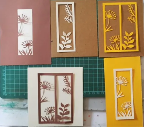 Vista 8 de 2 troqueles rectangulares de metal de hojas de flores, hojas de flores, plantillas de corte de boda para manualidades, álbumes de recortes, fotos
