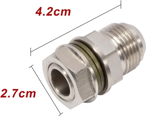 Vista 2 de Adaptador de tapón de drenaje de bandeja de aceite Turbo 10AN Sustituye a 315-04301-010/31504301010 Atornillado, taladro y apriete Hierro