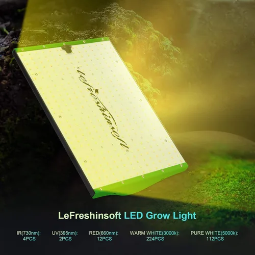 Vista 4 de Luz LED de crecimiento de espectro completo de 1000 W, serie F1000, 3 x 3 pies, cobertura regulable Samsung UV IR Lámparas de cultivo para plantas