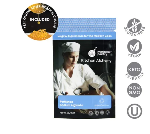 Vista 2 de Alginato de sodio perfeccionado sin OMG vegano OU Kosher certificado - 50 g/2 oz