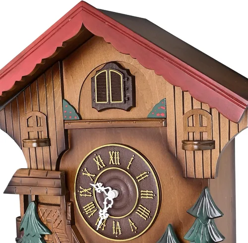 Vista 9 de Reloj de pared con péndulo de cuco Kendal, cuarzo, bosque negro, casa, decoración del hogar MX239