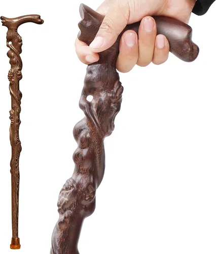 Vista 11 de Bastones de dragón para hombres, bastones de madera hechos a mano para hombres y mujeres, resistentes hasta 500 libras, exquisito palo ergonómico