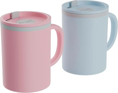 Vista 12 de Copco Taza de escritorio icónica de 16 onzas, color aguamarina y menta, juego de 2