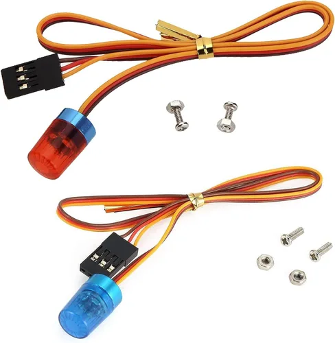 Vista 27 de 2 luces LED ultra brillantes de policía, lámpara estroboscópica de flash giratorio, 5 modos para 1/8 1/10 1/14 RC coche extinción de incendios