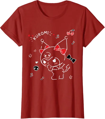 Vista 57 de Kuromi Camiseta Mischievous Tee Shirt Negro