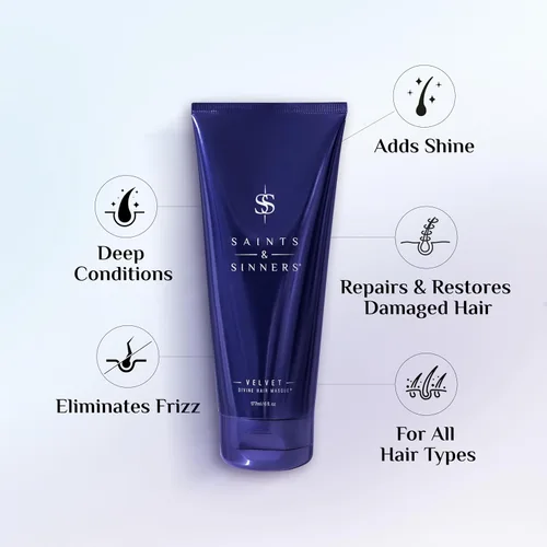 Vista 2 de Saints & Sinners Mascarilla divina de terciopelo galardonada para reparar el cabello seco, dañado y encrespado