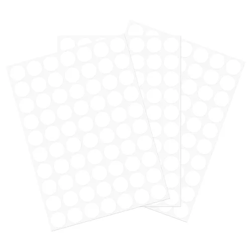 Vista 26 de uxcell 1 Hoja/140 Piezas de Pegatinas para Cubrir Agujeros de Tornillo, 12 mm de Diámetro, PVC Autoadhesivas, Tapas a Prueba de Polvo para Muebles