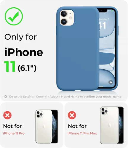 Vista 2 de AOTESIER Compatible con Funda iPhone 11, [Silicona de Grado Alimenticio] Protección Completa de Cuerpo Completo contra Caídas a Prueba de Golpes