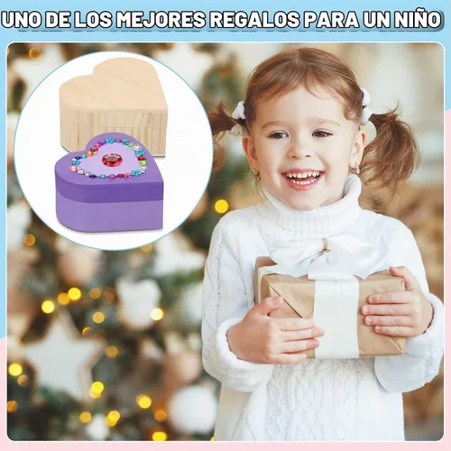 Vista 7 de Kigley Juego de 6 cajas navideñas para pintar tu propio corazón