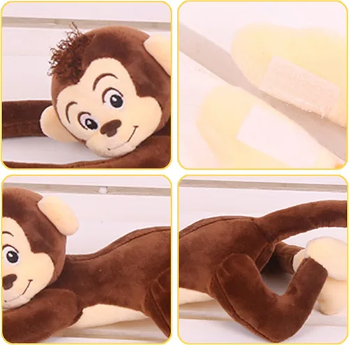 Vista 4 de Mono de peluche de 35.4 pulgadas, mono de peluche colgante