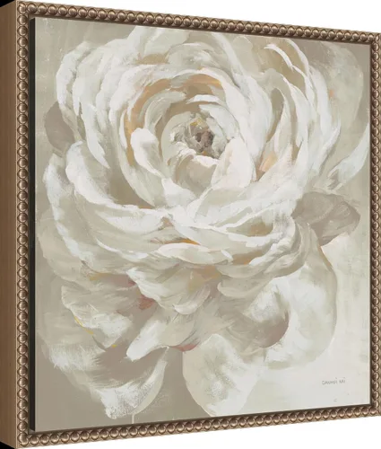 Vista 2 de Amanti Art Lienzo enmarcado para pared, 16 x 16 pulgadas, rosa neutra de Danhui Nai, lienzo enmarcado para pared, obras de arte de flores