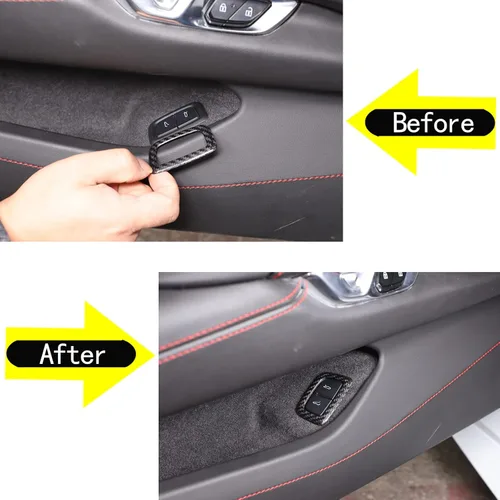 Vista 2 de Sekhyna Cubierta de botón del interruptor del maletero compatible con Corvette C8 Stingray 2020 2021 2022 2023 fibra de carbono real / ABS 1 pieza