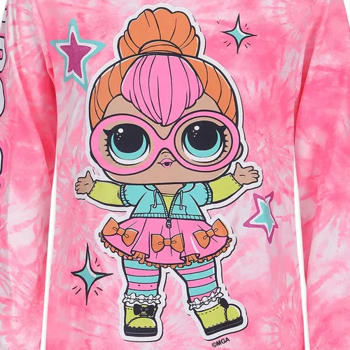 Vista 4 de L.O.L. Surprise! Neon Q.T.Girls - Conjunto de 2 piezas con capucha y pantalón para niños grandes