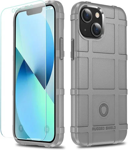 Vista 10 de Funda para iPhone 13, Rugged Shield 8 pies a prueba de caídas TPU Armadura gruesa Funda protectora táctica compatible con iPhone 13 (6.1 pulgadas)