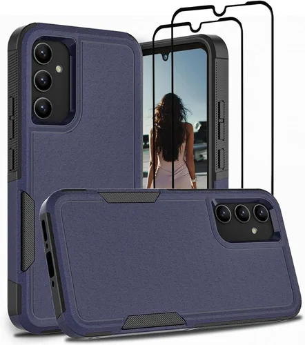 Vista 25 de Jeylly Compatible con Samsung Galaxy A22 5G Funda, Funda Samsung A22 5G con 2pcs protectores de pantalla de vidrio templado