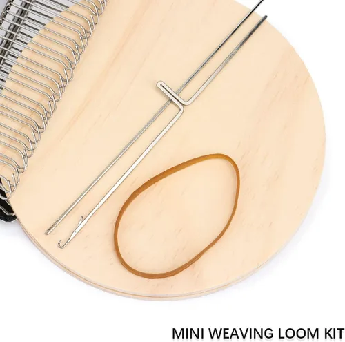 Vista 3 de Pequeño telar Speedweve - Mini telar de madera para tejer, práctico telar de retorcimiento, telar reparador, telar de tejer para manualidades, tejer