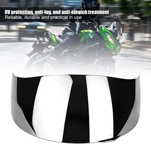 Vista 3 de Visera de casco para K1 K3 K5, chapada, cara completa, material de PC, antivaho